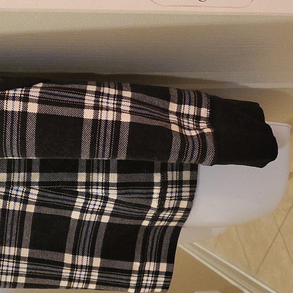 Lauren Ralph Lauren Womens Black and White Plaid Cotton Long Sleeve Shirt Sz M - Picture 4 of 11